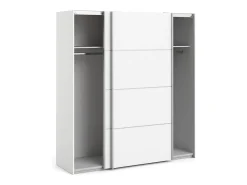 Online Dmora Armário Accadia de 2 portas, mobiliário de quarto, roupeiro, roupeiro, 182x64 h202 cm, Branco