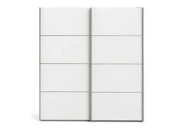 Online Dmora Armário Accadia de 2 portas, mobiliário de quarto, roupeiro, roupeiro, 182x64 h202 cm, Branco