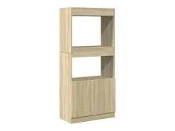 Vitrina|vidaxl Armário alto 63x33x140 cm derivados de madeira carvalho sonoma Castanho