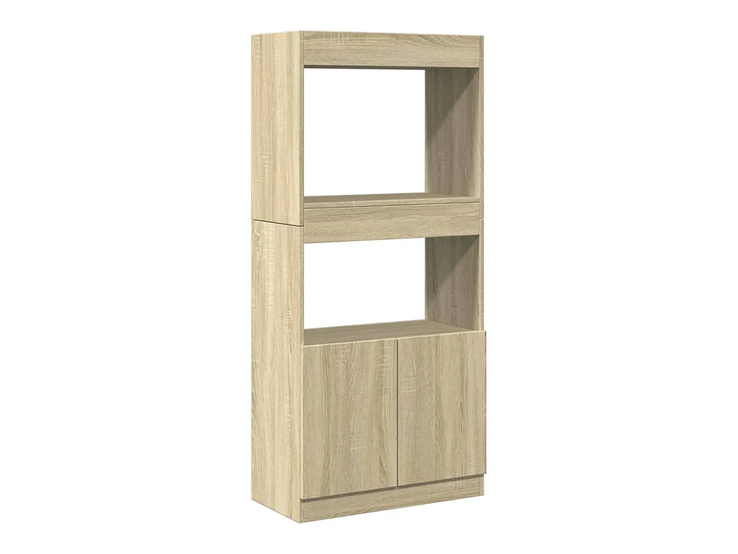 Vitrina|vidaxl Armário alto 63x33x140 cm derivados de madeira carvalho sonoma Castanho