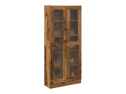 Discount vidaxl Armário alto 82,5x30,5x185cm derivados de madeira madeira velha Castanho