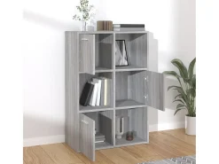 Vitrina*vidaxl Armário arrumação 60x29,5x90 cm cor sonoma Cinzento