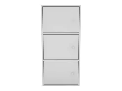 Móvel De Arrumação| Armário auxiliar de sala Plea com 3 portas, , 42 x 92 x 29 cm Branco