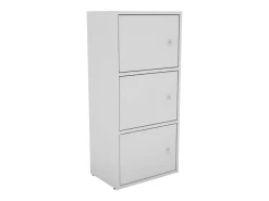 Móvel De Arrumação| Armário auxiliar de sala Plea com 3 portas, , 42 x 92 x 29 cm Branco