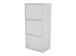 Móvel De Arrumação| Armário auxiliar de sala Plea com 3 portas, , 42 x 92 x 29 cm Branco