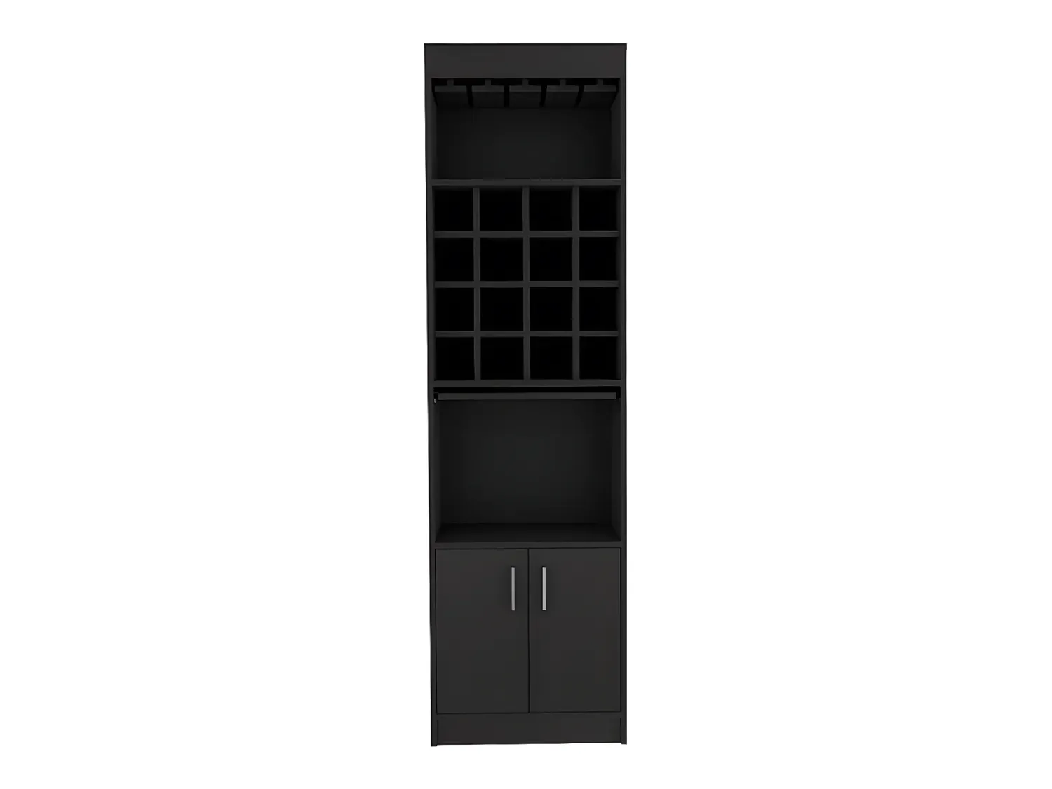 TuHome Armário bar Kava Beijing com mesa extensível, 180.59 cm X 50.8 cm X 33.78 cm , Preto