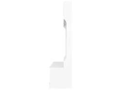 Móvel De Entrada|Hauss Spole Armário com 2 portas e 4 ganchos, em aglomerado, estilo minimalista. Branco