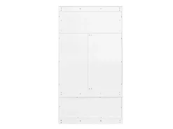 Móvel De Entrada|Hauss Spole Armário com 2 portas e 4 ganchos, em aglomerado, estilo minimalista. Branco