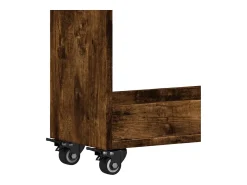 vidaxl Armário c/ rodas 60x22x79 cm derivados madeira carvalho fumado^ Móvel De Arrumação