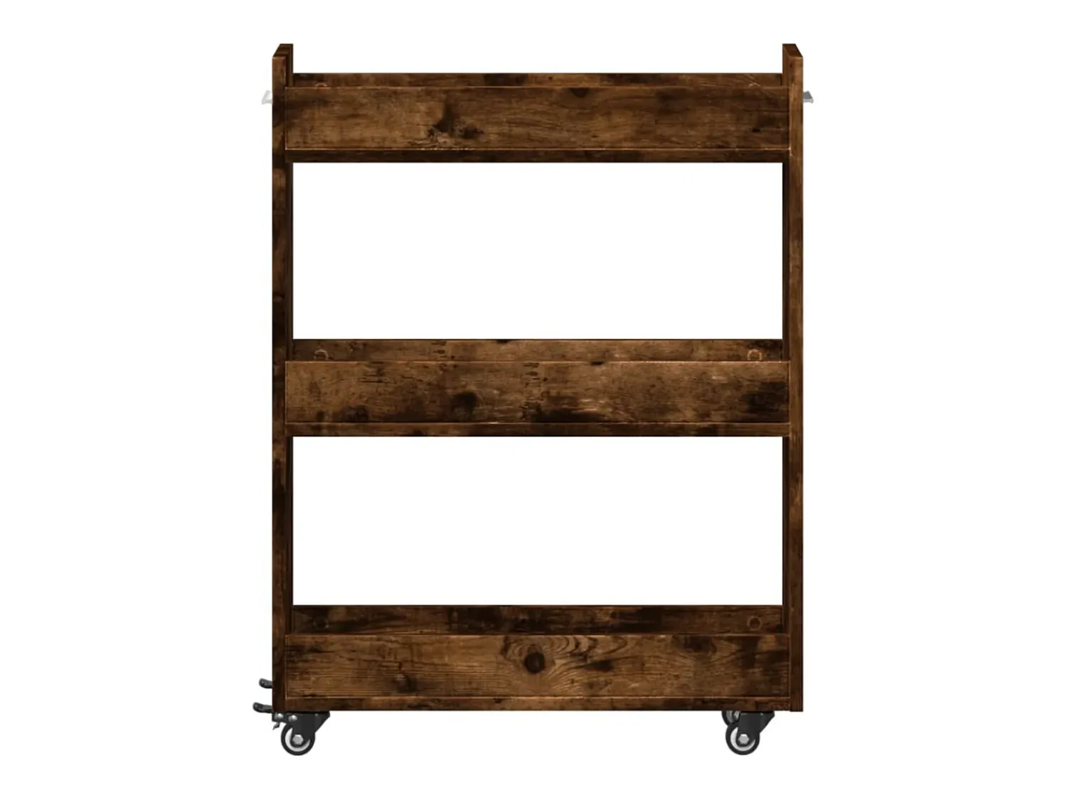 vidaxl Armário c/ rodas 60x22x79 cm derivados madeira carvalho fumado^ Móvel De Arrumação