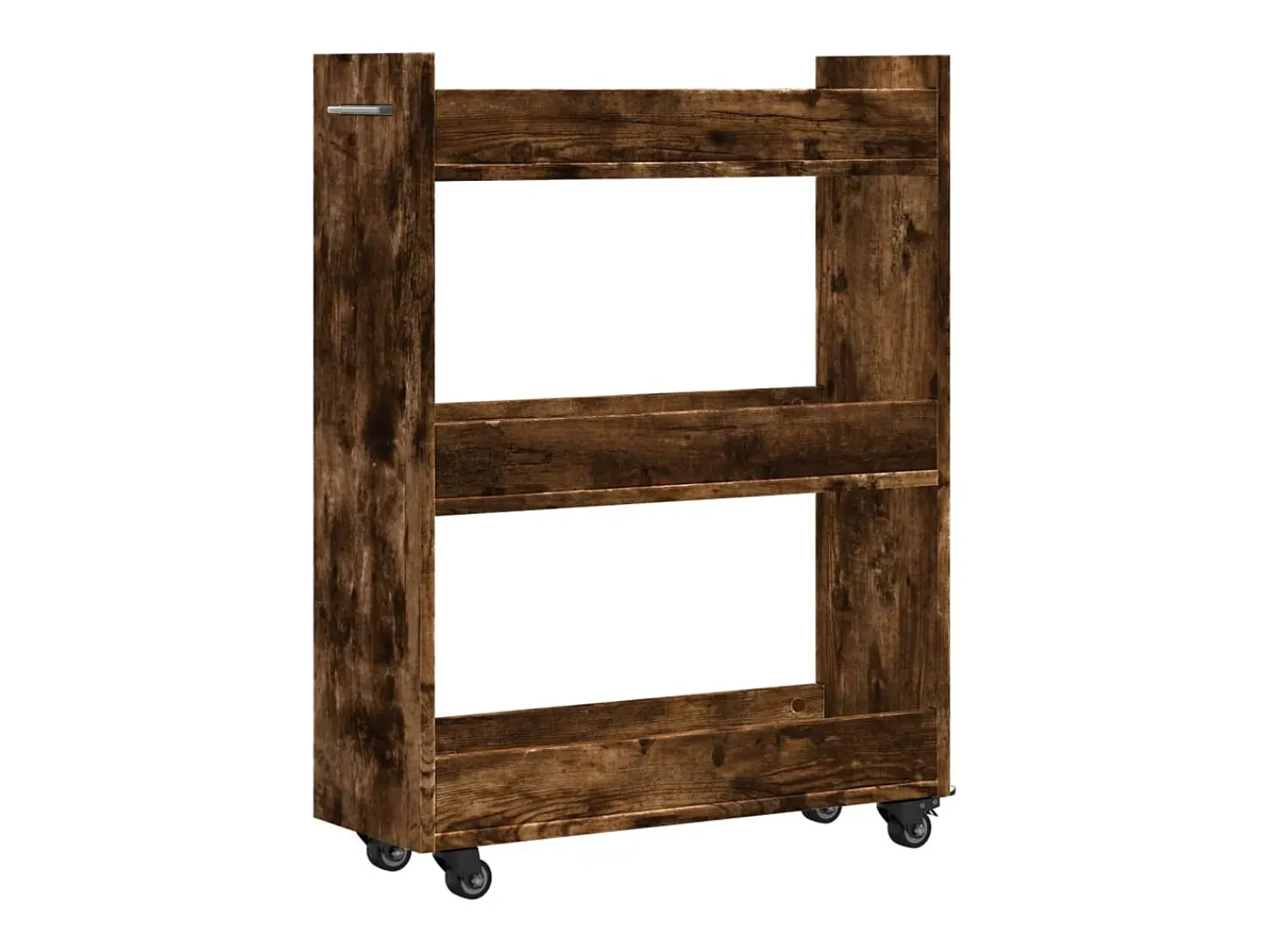 vidaxl Armário c/ rodas 60x22x79 cm derivados madeira carvalho fumado^ Móvel De Arrumação
