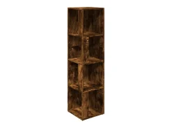 Prateleira*vidaxl Armário canto 33x33x132 cm derivados madeira carvalho fumado Natural claro
