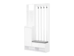 Móvel De Entrada|Merax Armário com 3 gavetas, 1 porta e sapateira - 100 x 35 x 180 cm - MDF - Branco