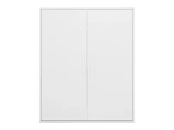 Móvel De Arrumação|Vente-unique Armário com inclinação com 2 portas cor branca ADEZIO Branco