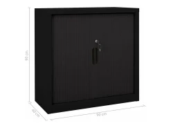 Discount vidaxl Armário com porta deslizante 90x40x90 cm aço Preto