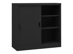 Hot vidaxl Armário com portas deslizantes e floreira aço antracite Cinza antracite