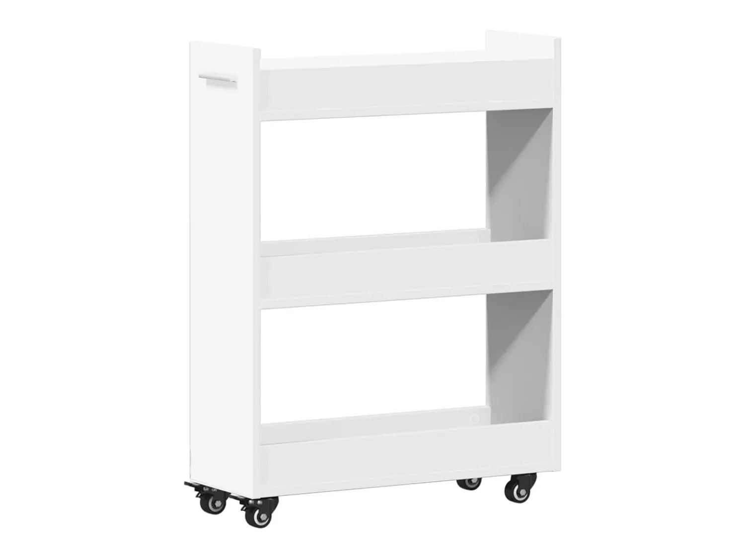 Móvel De Arrumação*vidaxl Armário com rodas 60x22x79 cm derivados de madeira Branco