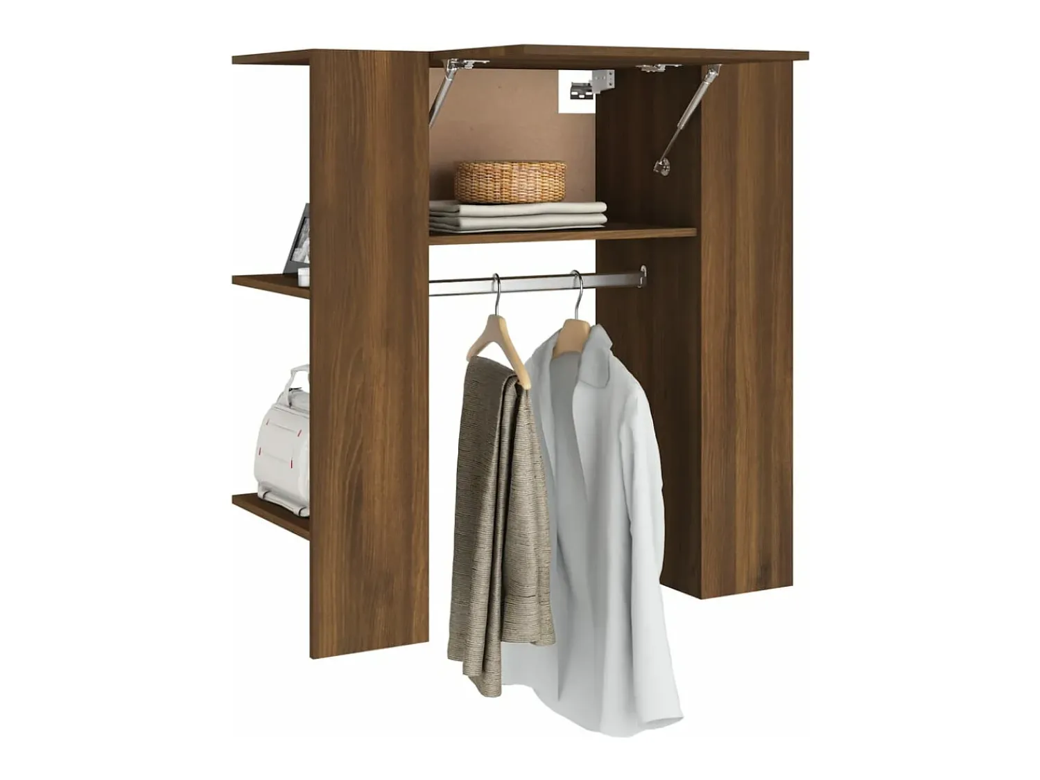 Móvel De Entrada|vidaxl Armário corredor 97,5x37x99 cm deriv. madeira carvalho castanho Natural claro