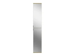 Móvel De Arrumação*Meublorama Armário de 2 portas com espelho – Carvalho claro – BODITE Castanho