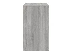 Vitrina|vidaxl Armário de apoio c/ luzes LED derivados madeira sonoma Cinzento