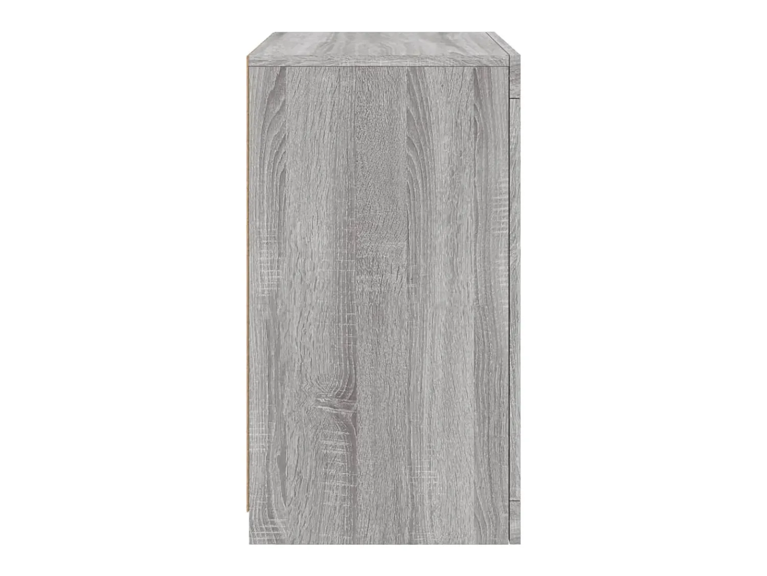 Vitrina|vidaxl Armário de apoio c/ luzes LED derivados madeira sonoma Cinzento