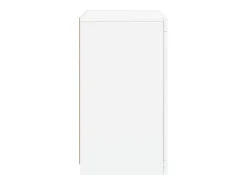 Vitrina*vidaxl Armário de apoio com luzes LED derivados de madeira Branco