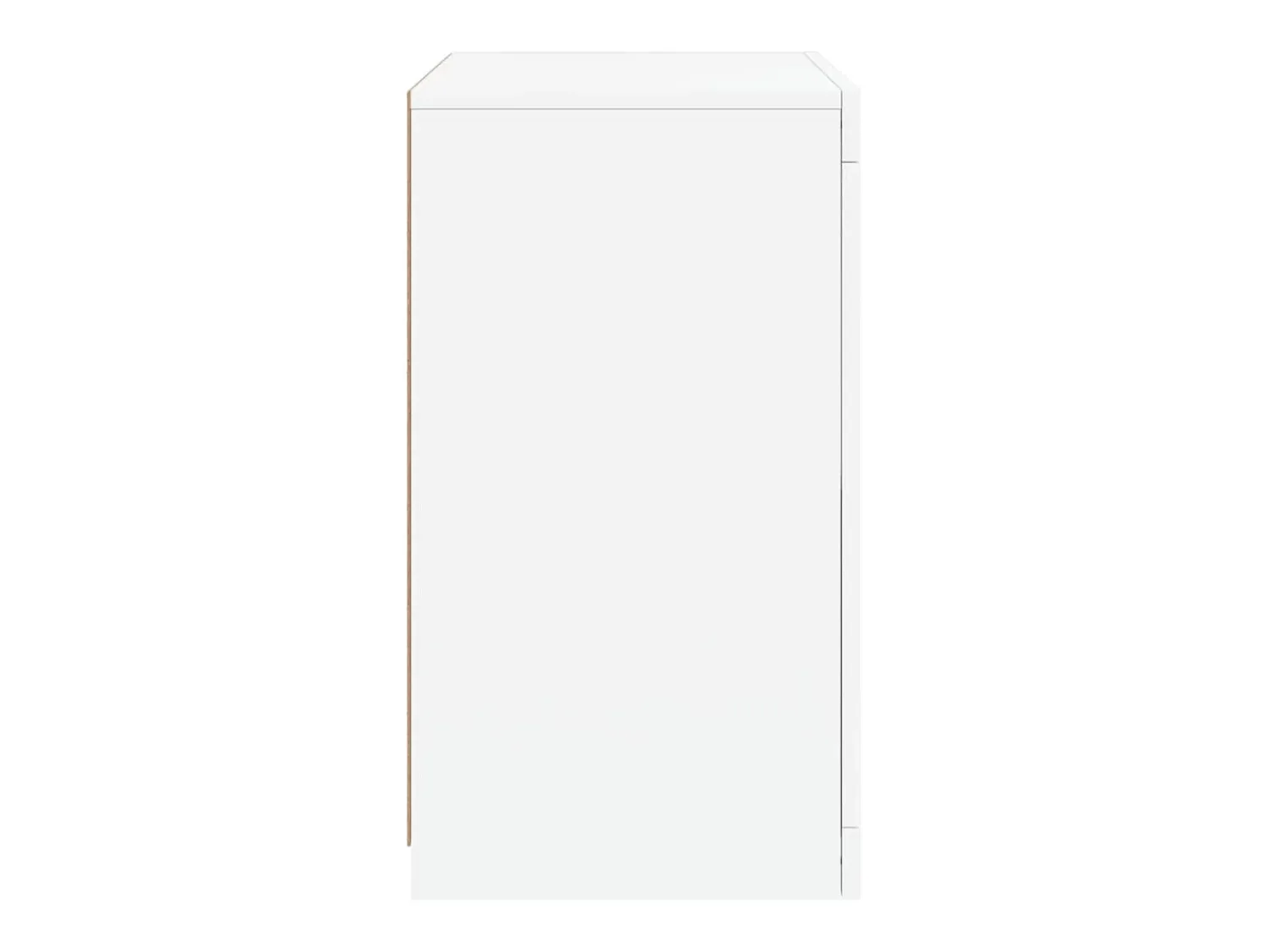 Vitrina*vidaxl Armário de apoio com luzes LED derivados de madeira Branco