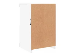 Vitrina*vidaxl Armário de apoio com luzes LED derivados de madeira Branco