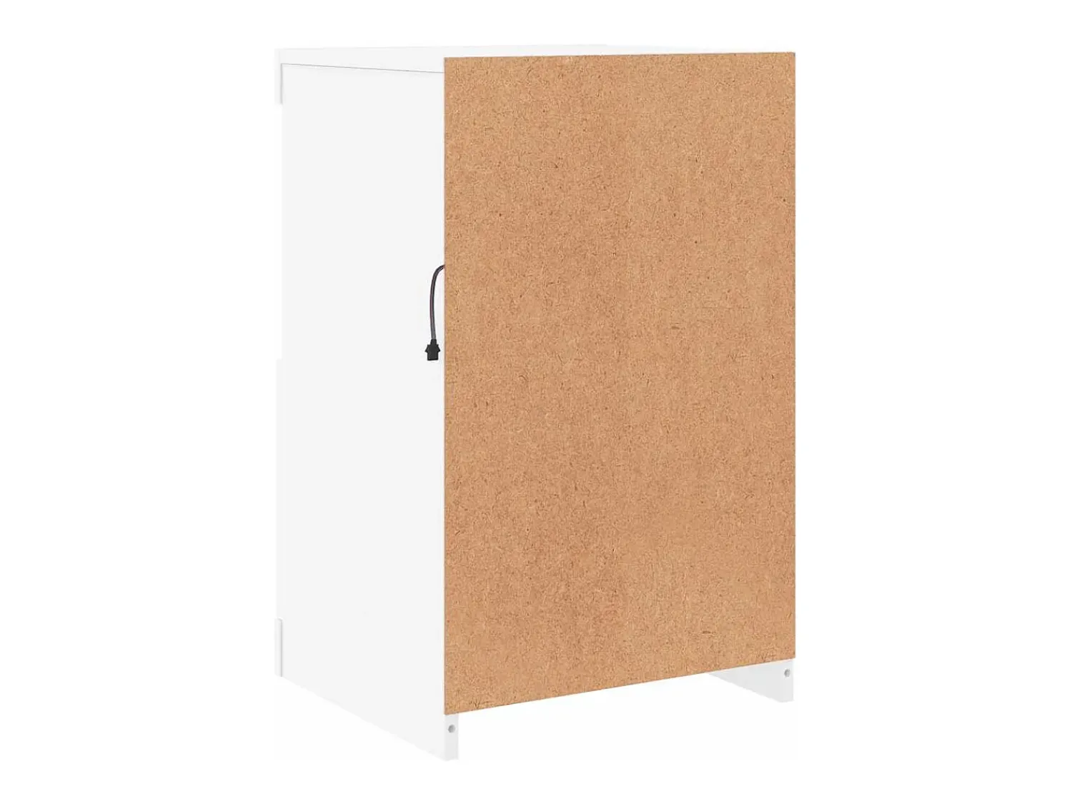 Vitrina*vidaxl Armário de apoio com luzes LED derivados de madeira Branco