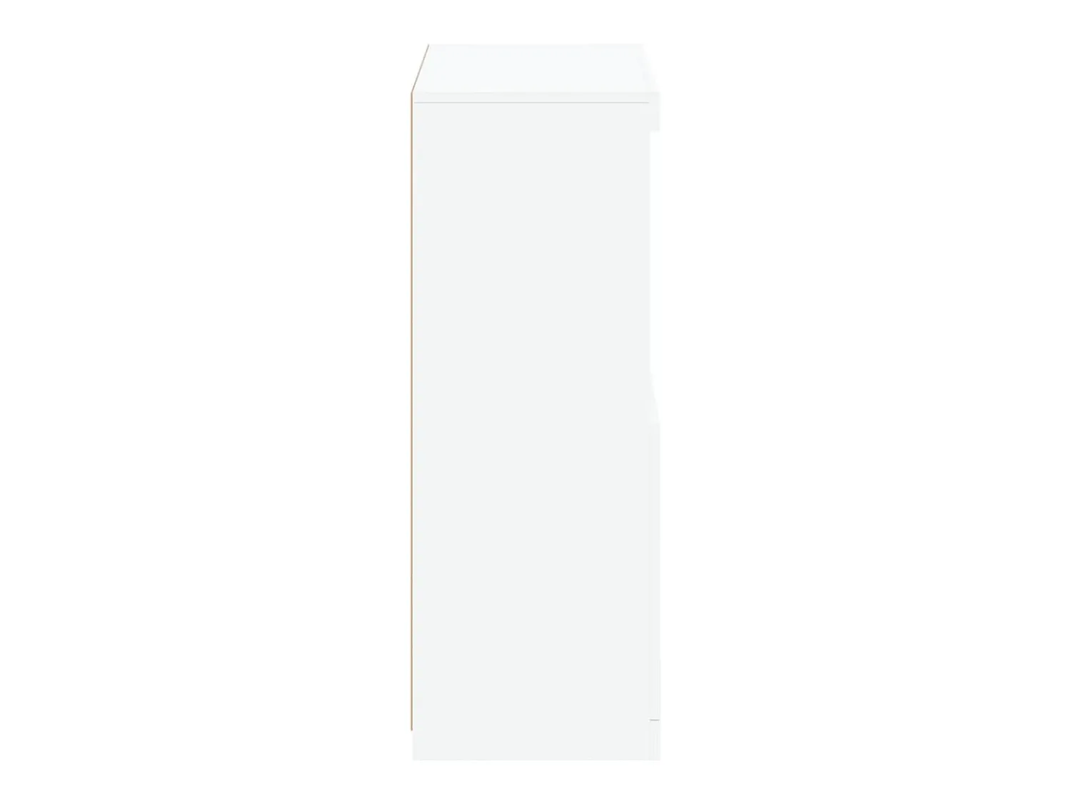 Discount vidaxl Armário de apoio com luzes LED derivados de madeira Branco