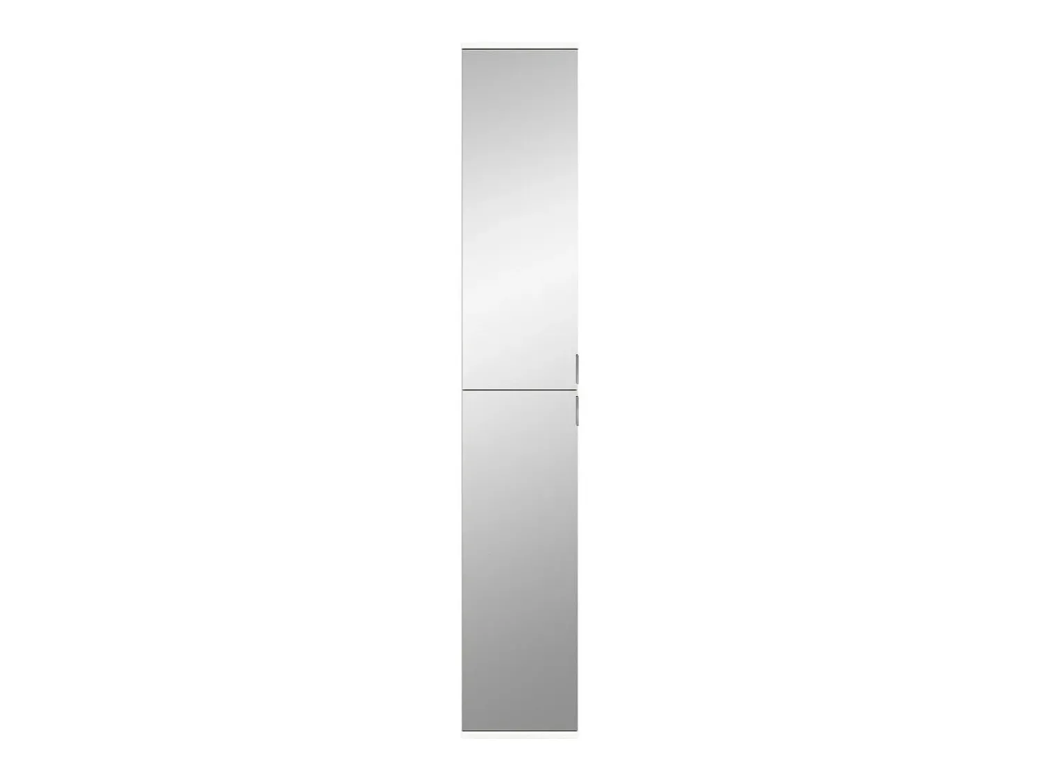 Móvel De Arrumação*Meublorama Armário de armazenamento BODITE – 2 portas com espelhos – laqueado – Elegância e funcionalidade Branco