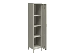Hot Dorel Home Armário de bar com 2 portas em MDF de carvalho Cinzento