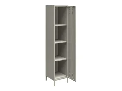 Hot Dorel Home Armário de bar com 2 portas em MDF de carvalho Cinzento