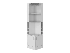 TuHome Armário de bar de canto Syrah, com suporte para copos, 180.59 cm X 46.73 cm X 46.73 cm ,^ Móvel De Bar