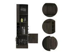 Móvel De Bar*TuHome Armário de bar de canto Syrah com suporte para copos, 180.59 cm X 46.73 cm X 46.73 cm , castanho Branco