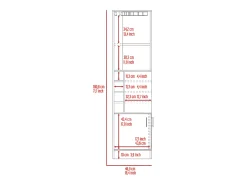 Móvel De Bar*TuHome Armário de bar de canto Syrah com suporte para copos, 180.59 cm X 46.73 cm X 46.73 cm , castanho Branco