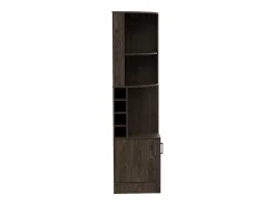 Móvel De Bar*TuHome Armário de bar de canto Syrah com suporte para copos, 180.59 cm X 46.73 cm X 46.73 cm , castanho Branco