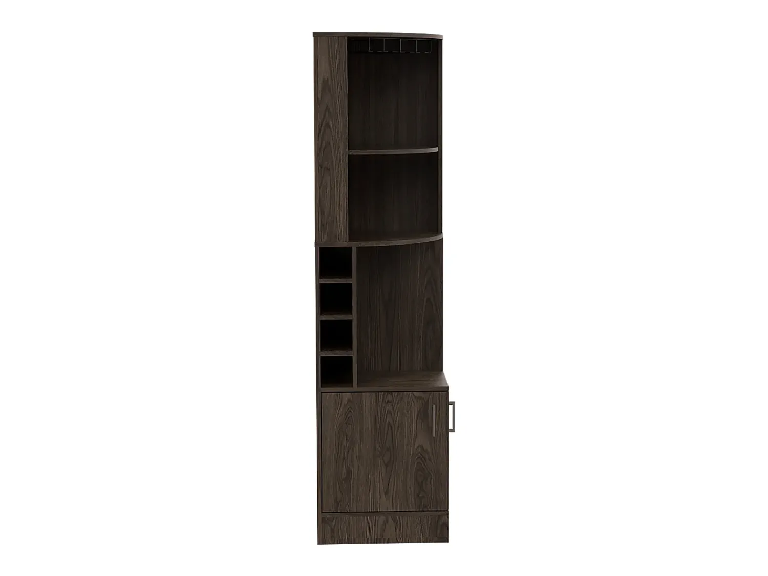 Móvel De Bar*TuHome Armário de bar de canto Syrah com suporte para copos, 180.59 cm X 46.73 cm X 46.73 cm , castanho Branco