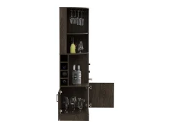 Móvel De Bar*TuHome Armário de bar de canto Syrah com suporte para copos, 180.59 cm X 46.73 cm X 46.73 cm , castanho Branco