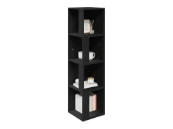 Outlet vidaxl Armário de canto 33x33x132 cm contraplacado Preto
