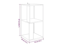 New vidaxl Armário de canto 33x33x67 cm derivados de madeira Branco