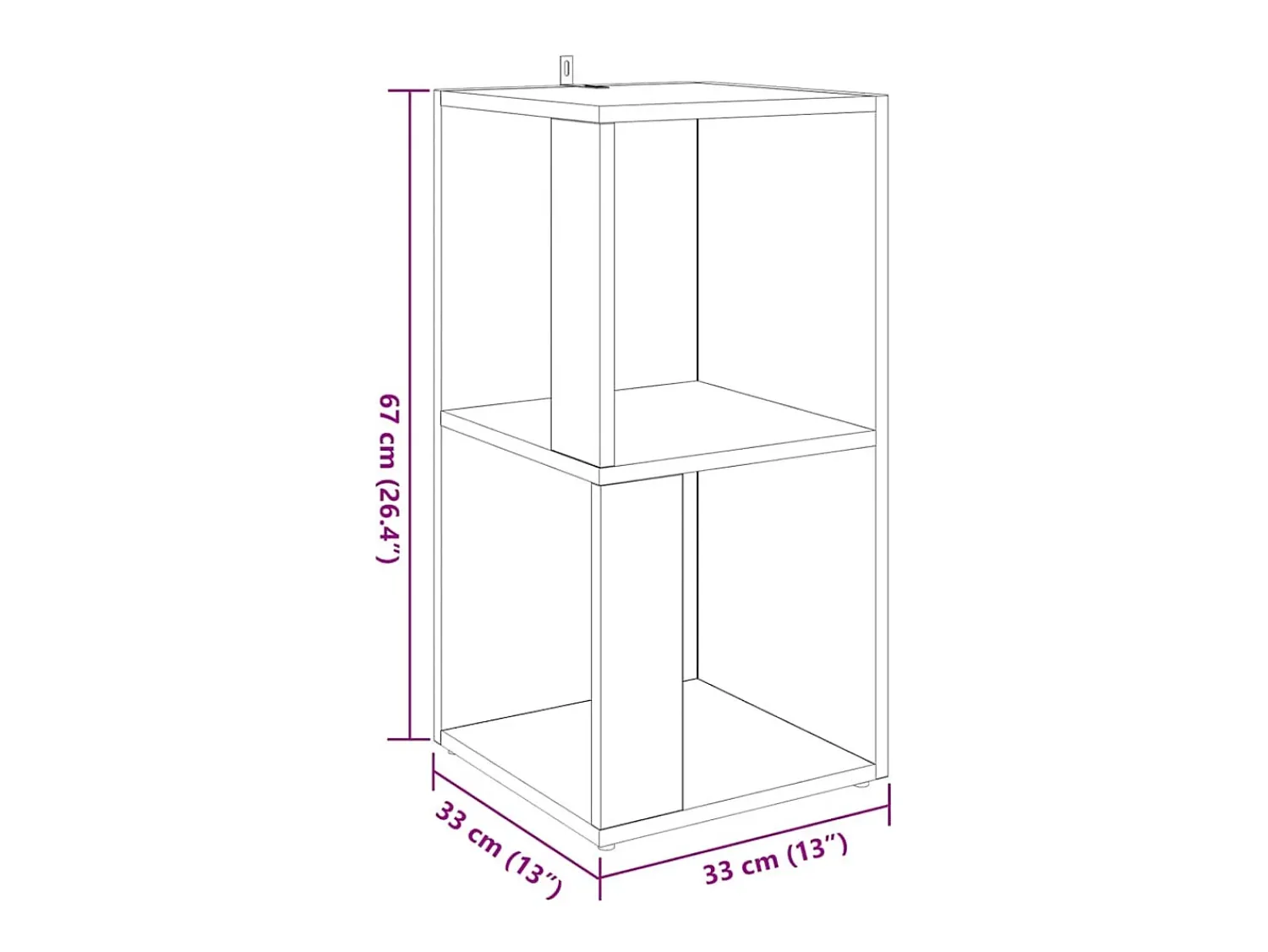 New vidaxl Armário de canto 33x33x67 cm derivados de madeira Branco