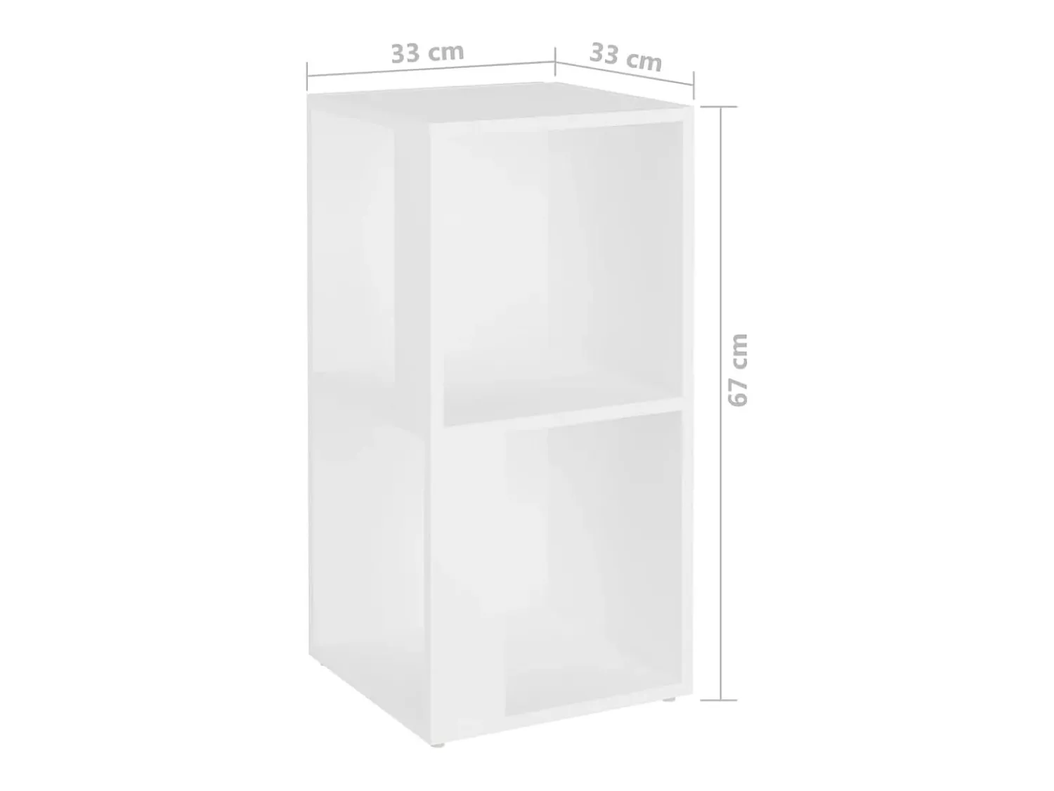 New vidaxl Armário de canto 33x33x67 cm derivados de madeira Branco