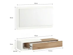 duehome Armário de corredor Derek com espelho^ Consola