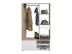 Outlet Armário de corredor em carvalho amadeirado/ com armazenamento 183x110x40 cm Branco