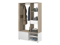 Outlet Armário de corredor em carvalho amadeirado/ com armazenamento 183x110x40 cm Branco