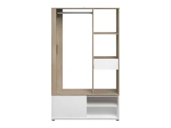 Outlet Armário de corredor em carvalho amadeirado/ com armazenamento 183x110x40 cm Branco