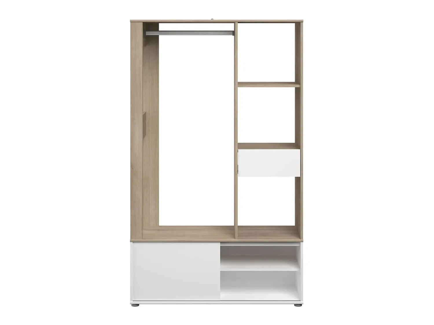 Outlet Armário de corredor em carvalho amadeirado/ com armazenamento 183x110x40 cm Branco