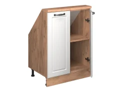 Móvel De Arrumação*Vicco Armário de cozinha para sótão inclinado casa de campo branca 60x46x81.6 r-line Branco sujo