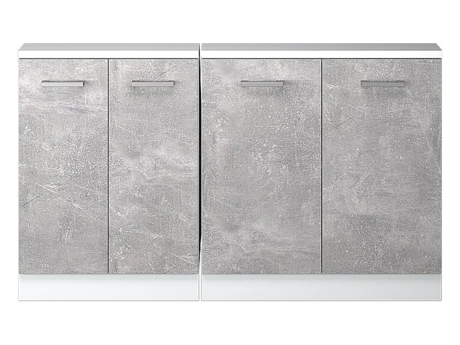 Móvel De Arrumação*Vicco Armário de cozinha para sótão inclinado betão 140x46x81.6 r-line Cinzento claro